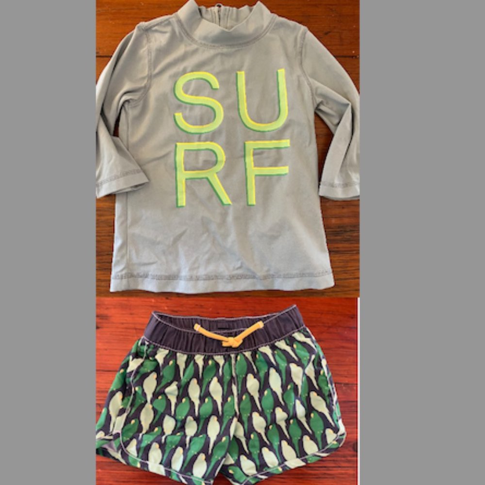 Baby Gap Swim Shorts & Rashguard top